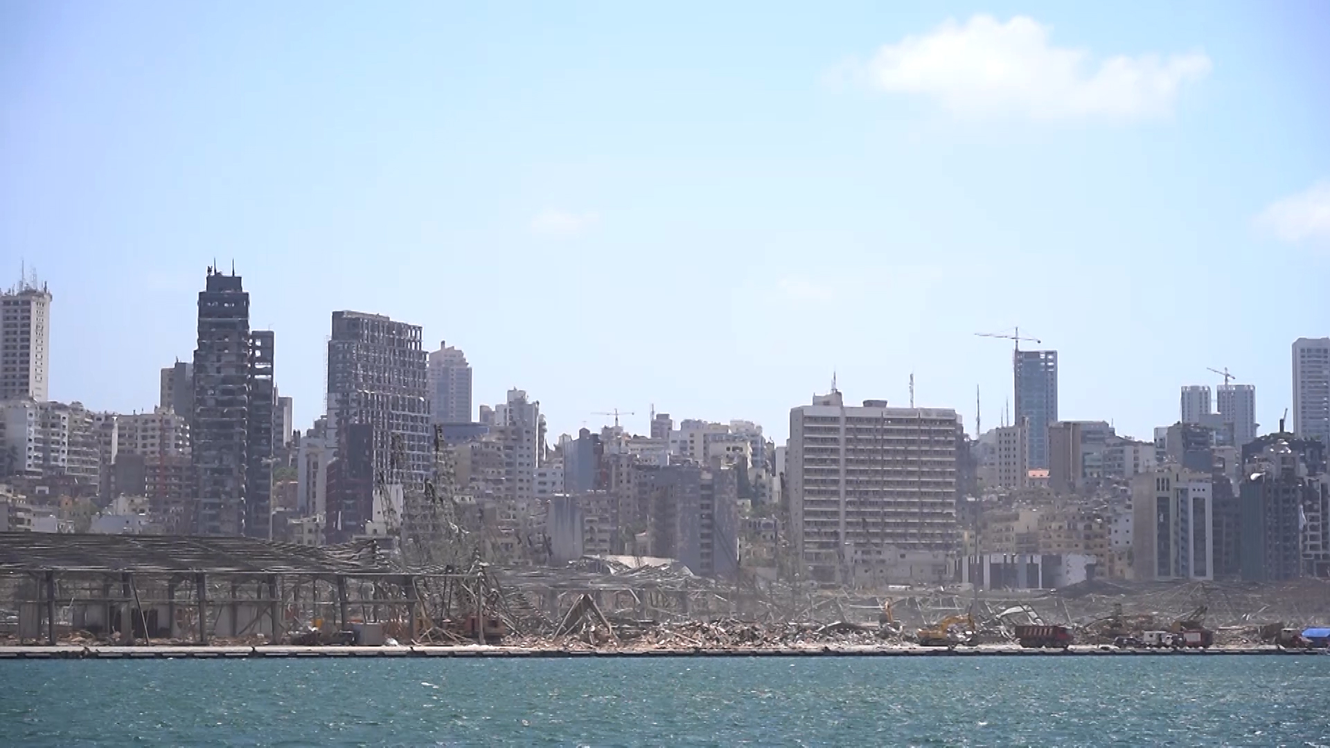 Destruction caused by the explosion in the port of Beirut on August 4, 2020.