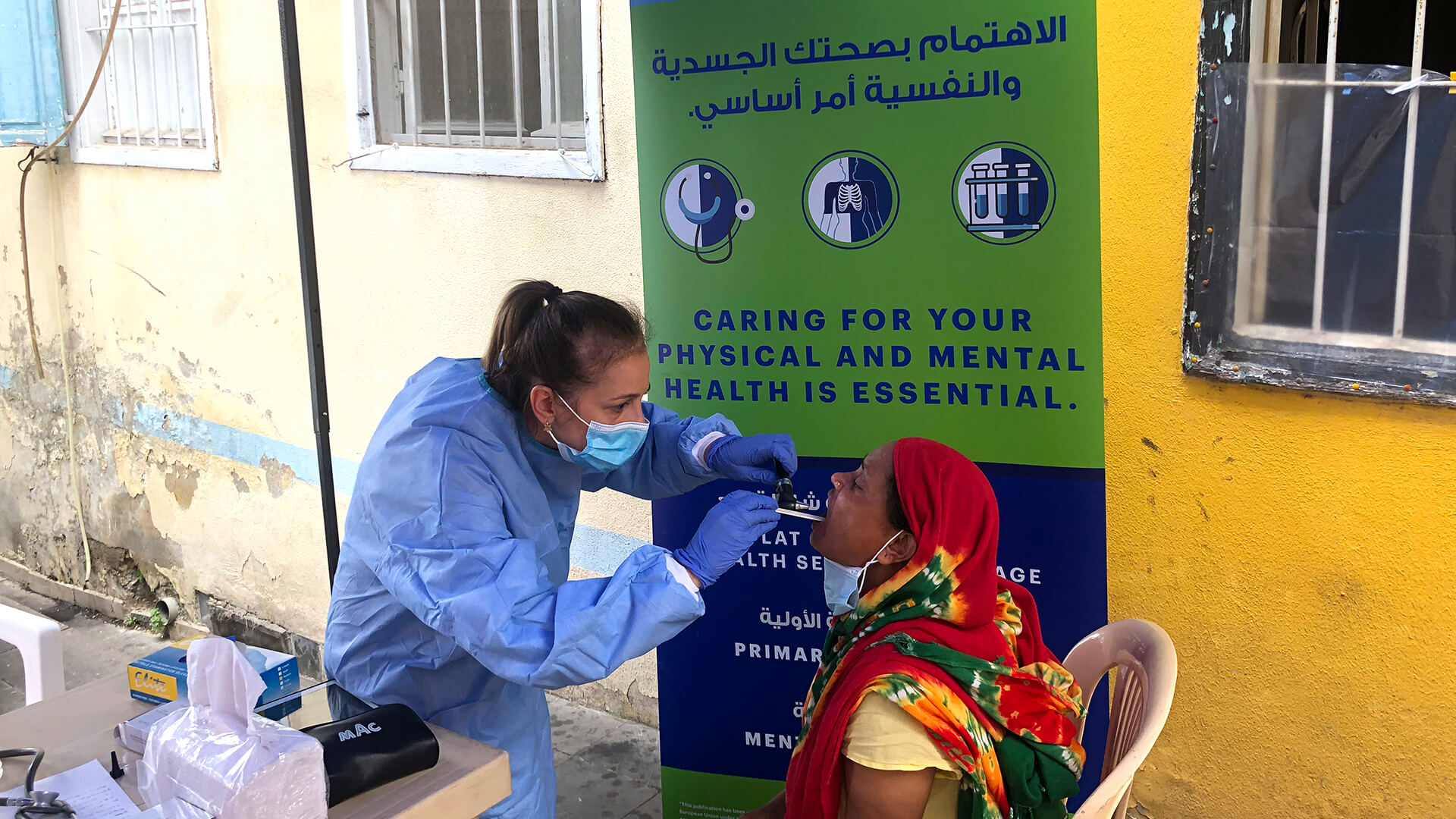 International Medical Corps deployed a Mobile Medical Unit in Karm El Zaytoun to provide healthcare to those affected.