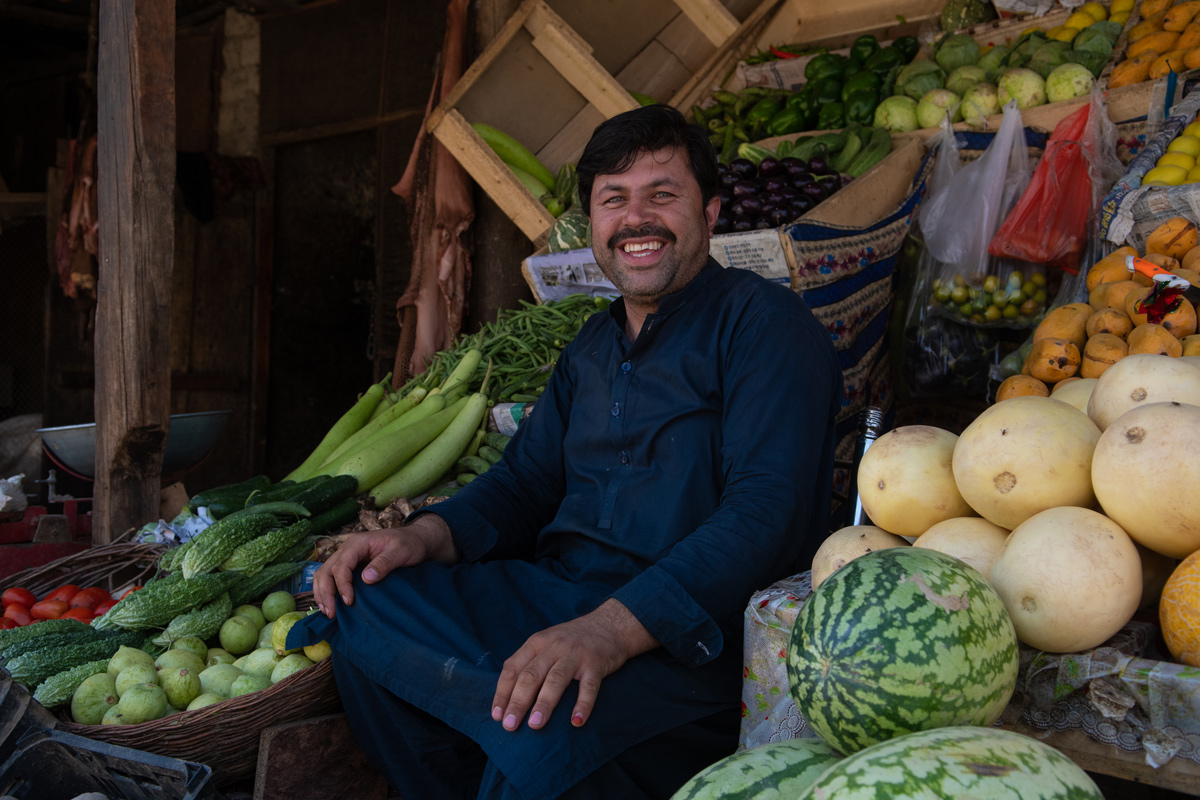 Zabita Khan is a member of an International Medical Corps gender-support group who owns a small fruit and vegetable stall. 