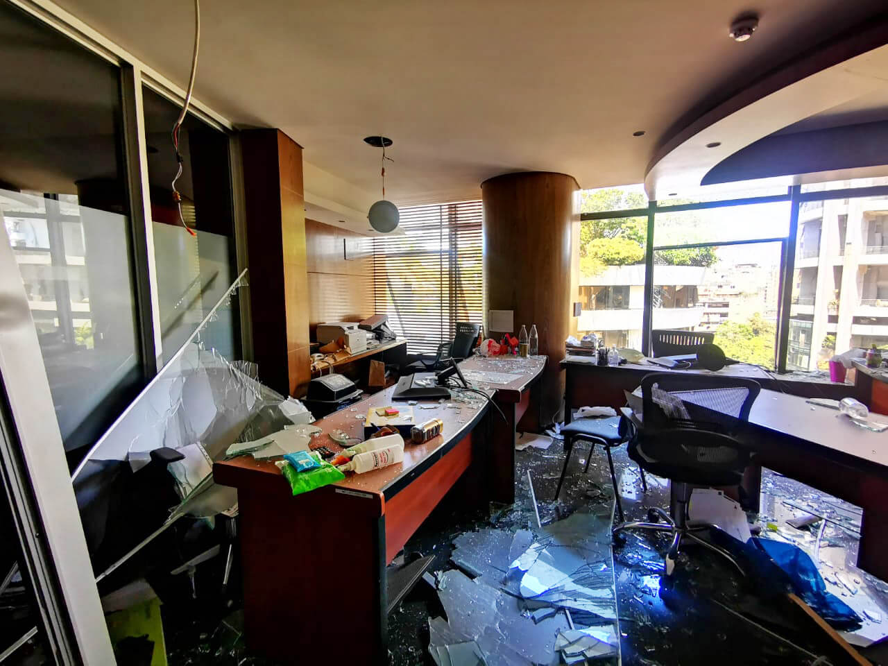 International Medical Corps' office following the explosion.