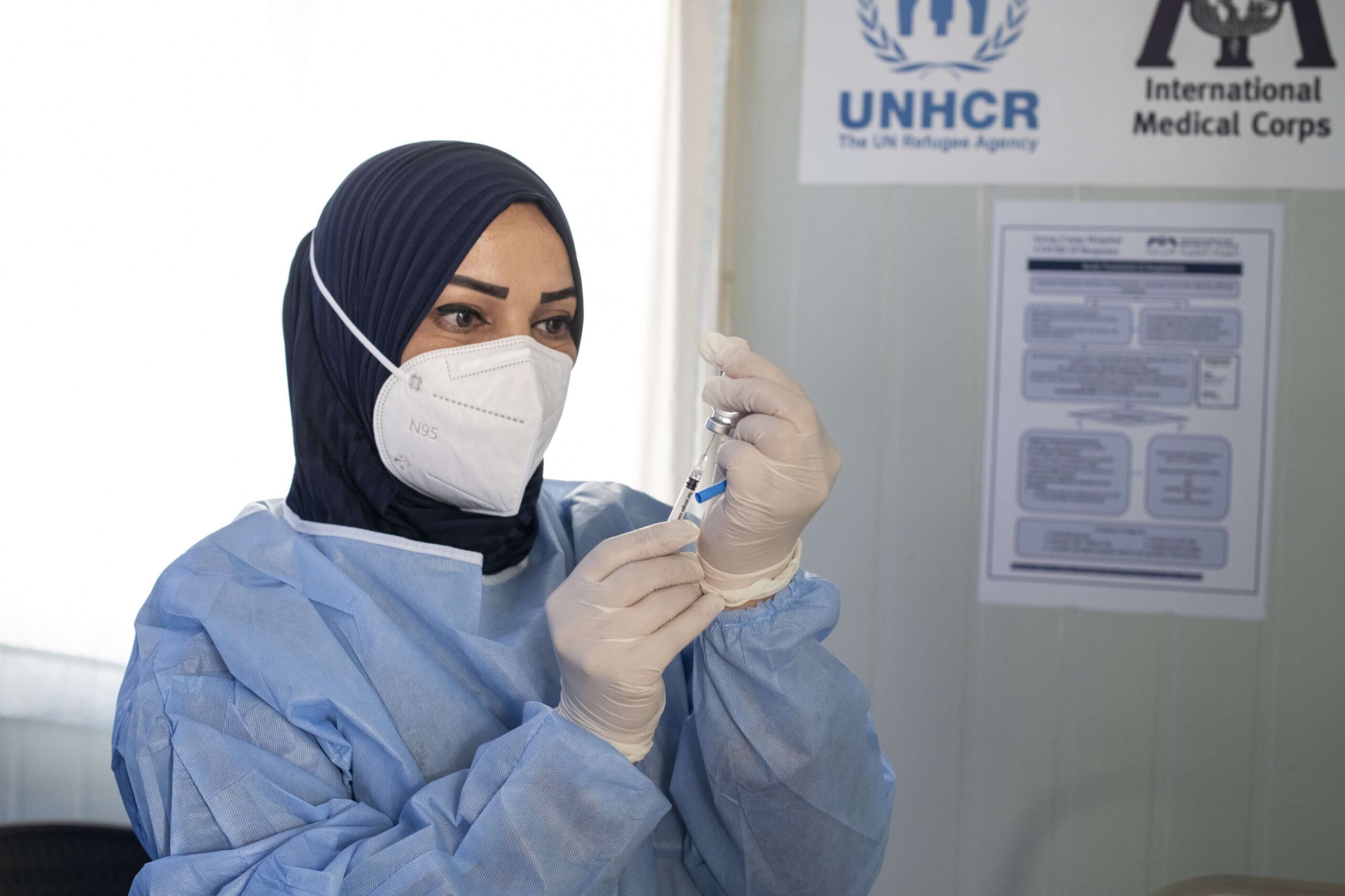 Vaccinating in Jordan.
