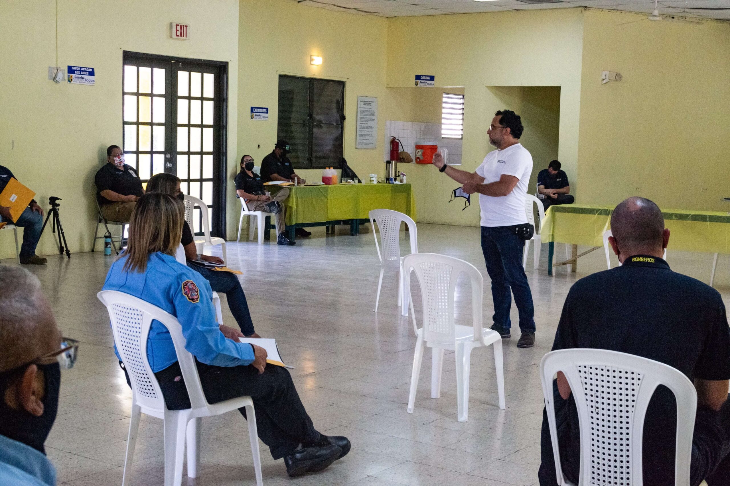 Suicide-prevention training session with first responders in Puerto Rico.