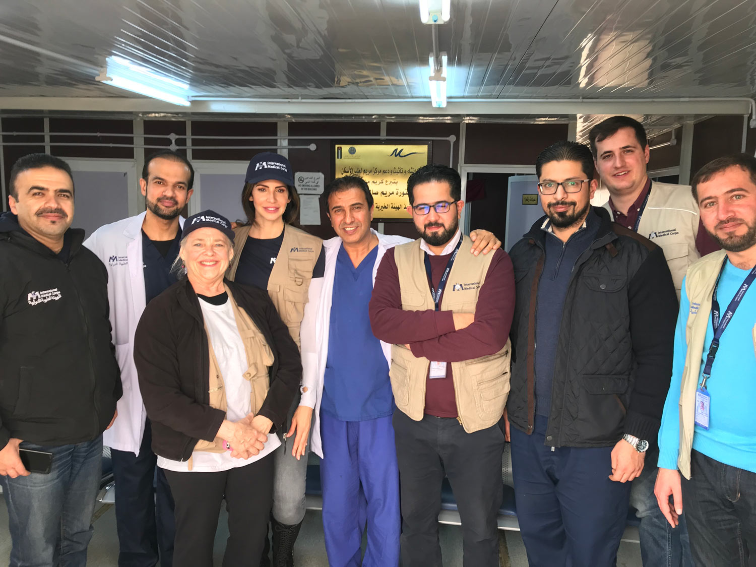 Hope Smith visiting International Medical Corps' maternal health program in Azraq Camop, Jordan.