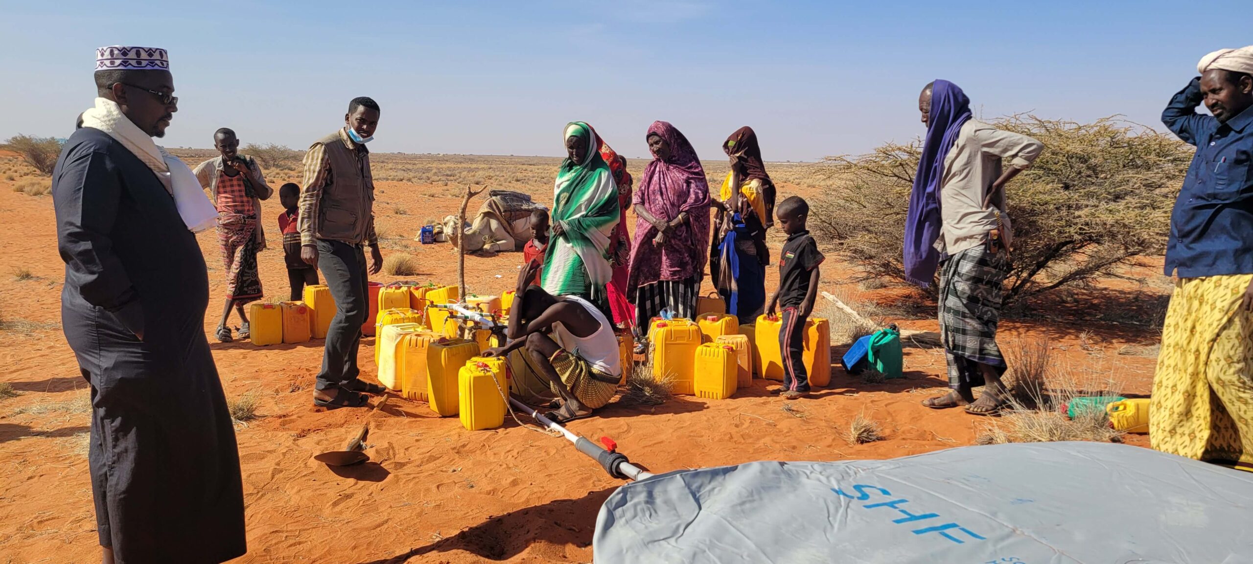 Water distribution in Somalia.