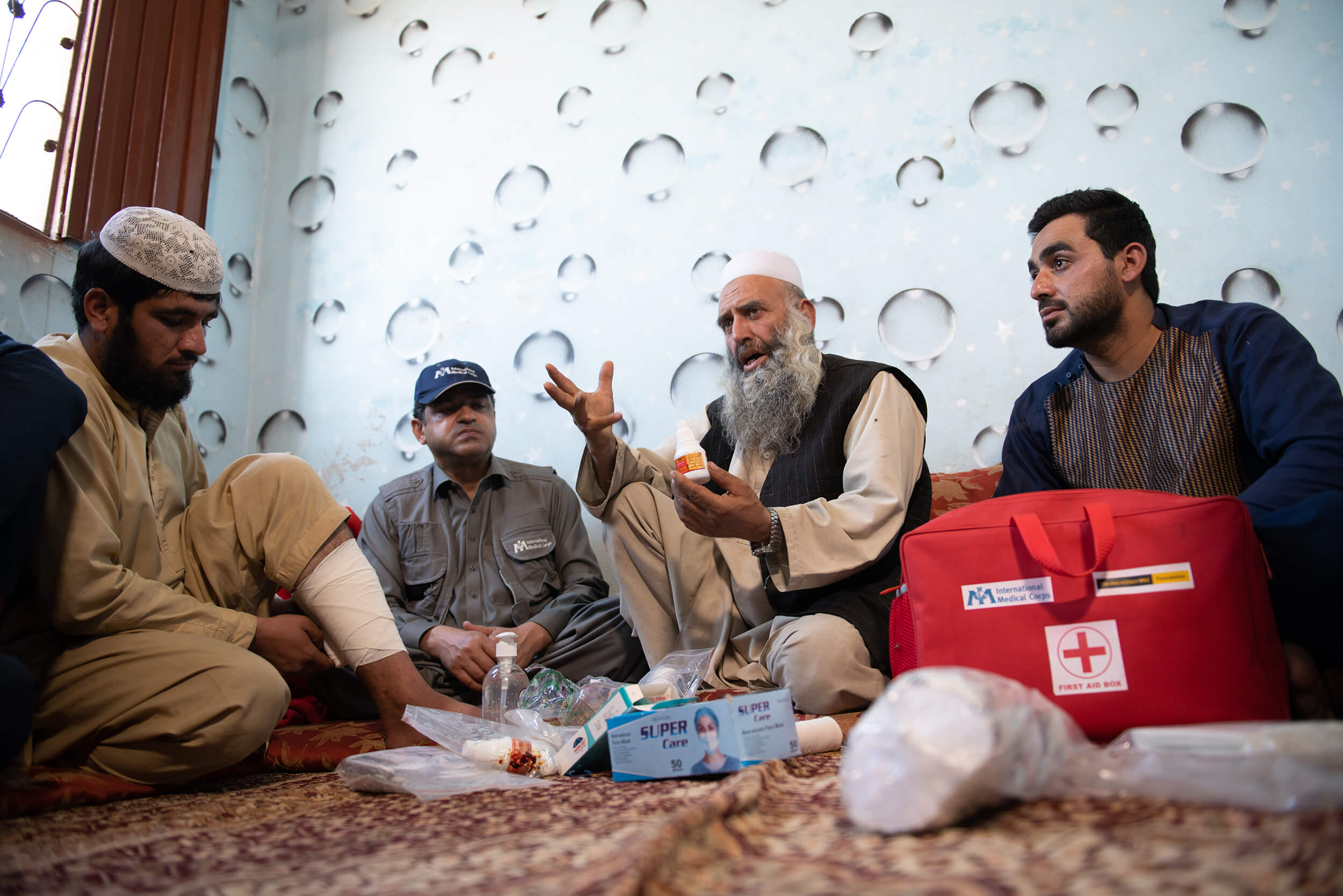 First-aid training sessions in two refugee villages in Pakistan