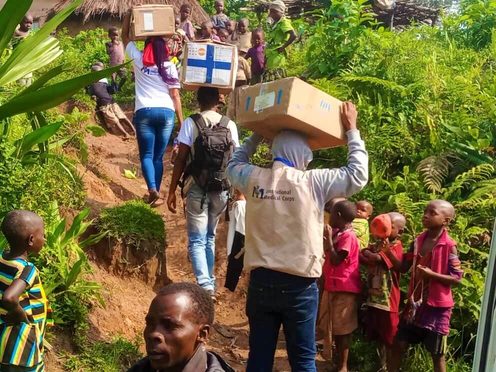 Our team in the DRC delivers medicines and supplies to communities that need them.