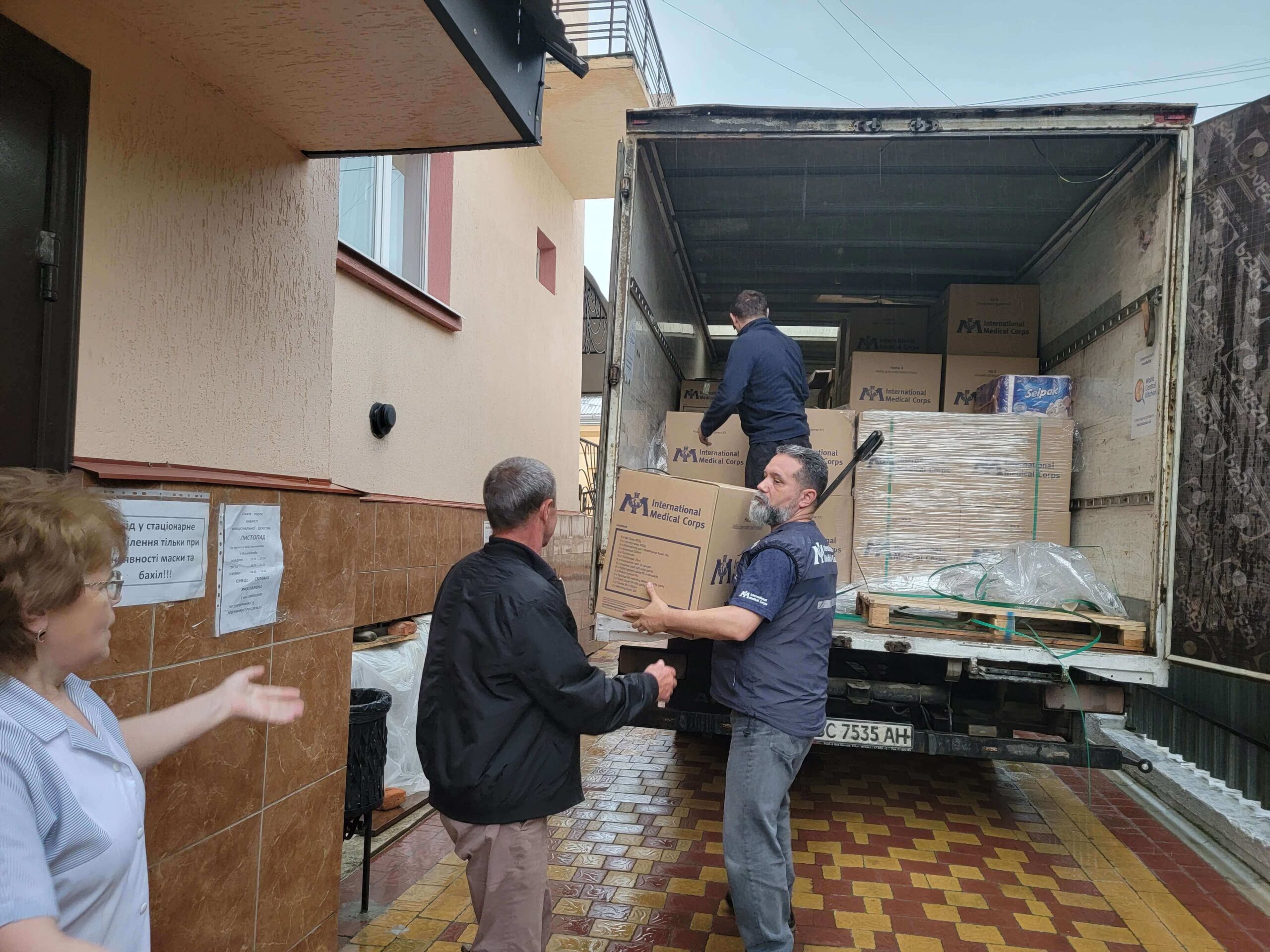 Delivering medical supplies in Ukraine.