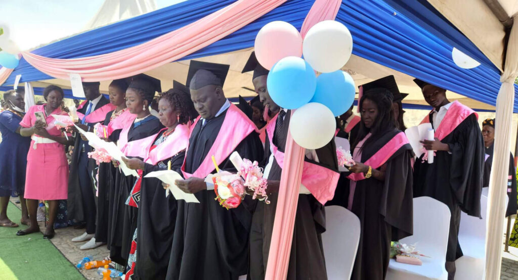 Thirty midwives graduated from a training program run by International Medical Corps at Juba College of Nursing and Midwifery and the Wau and Kajo Keji Health Sciences Institutes in South Sudan.