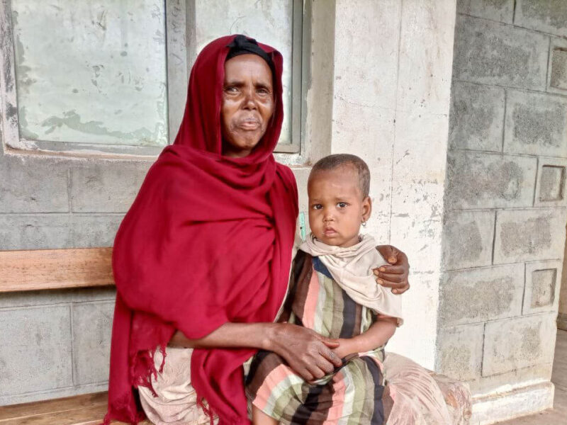 Kubra Jawar with her mother, Fatuma, after being discharged from Anani Health Center’s outpatient nutrition program.