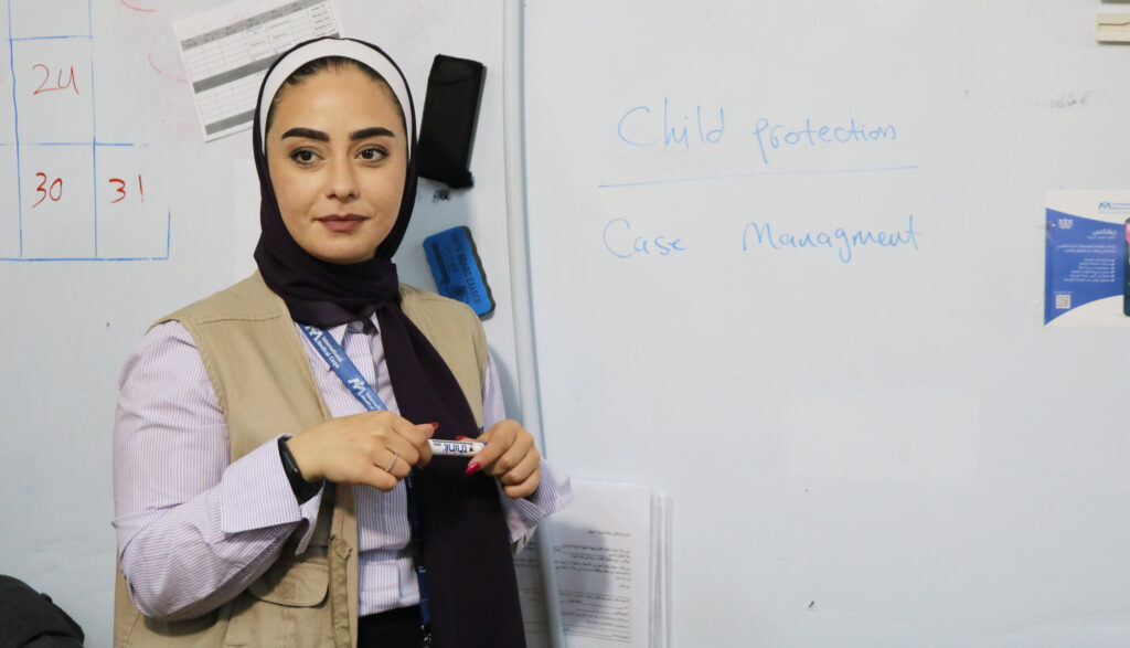 Heba Lutfi is International Medical Corps Jordan’s Child Protection Team Leader and the co-chair of the camp’s Child Protection, Sexual and Gender-Based Violence Sub-Working Group.