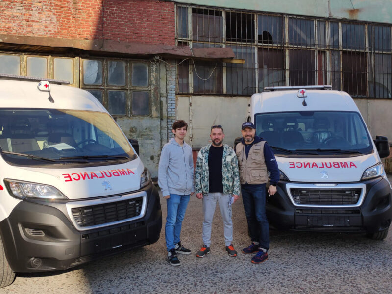 As part of our support, we gave ambulances to the hospitals in Lviv.