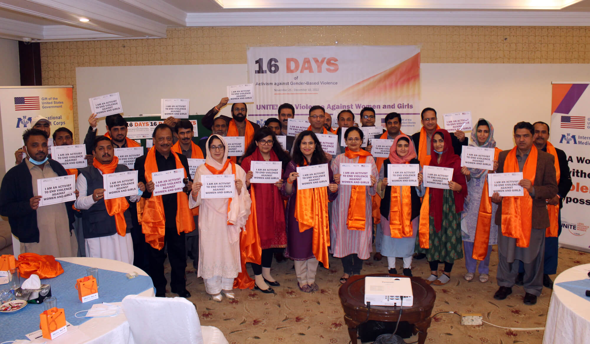 Participants in our events in Chakdara, Pakistan, shared pledges, gave presentations about the challenges they face in implementing GBV activities and discussed how to overcome those challenges.