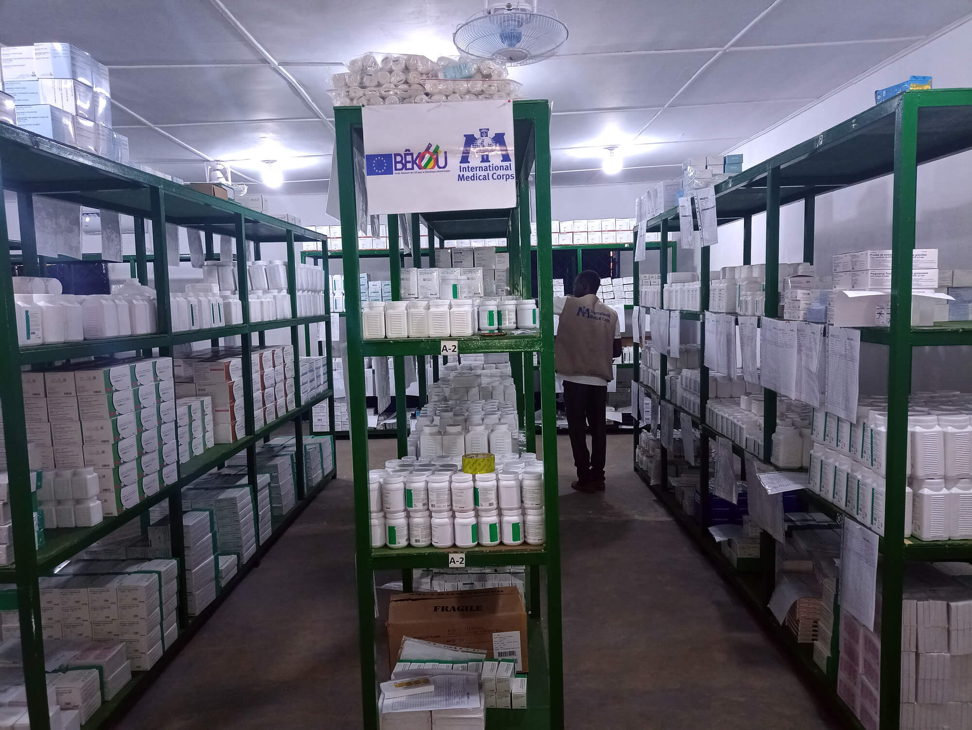 Central African Republic's Bria District Pharmacy, which International Medical Corps rehabilitated and organized, has benefited from MEDCOM.