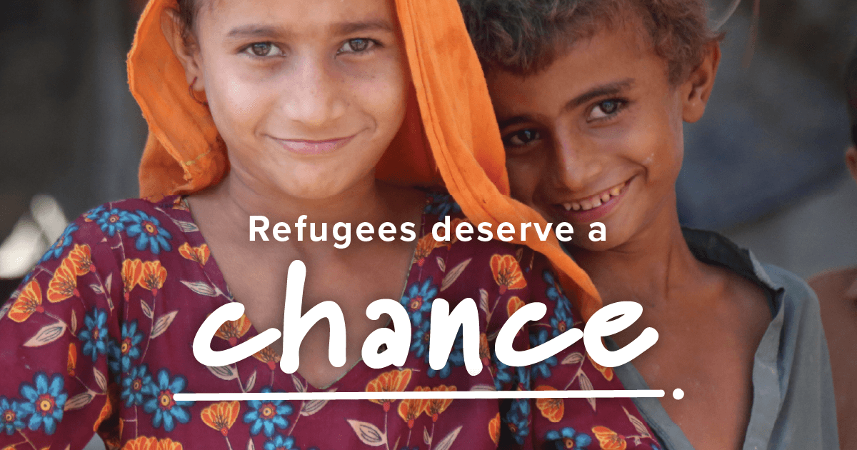 World Refugee Day - 1200 x 630 - Refugees deserve a chance.