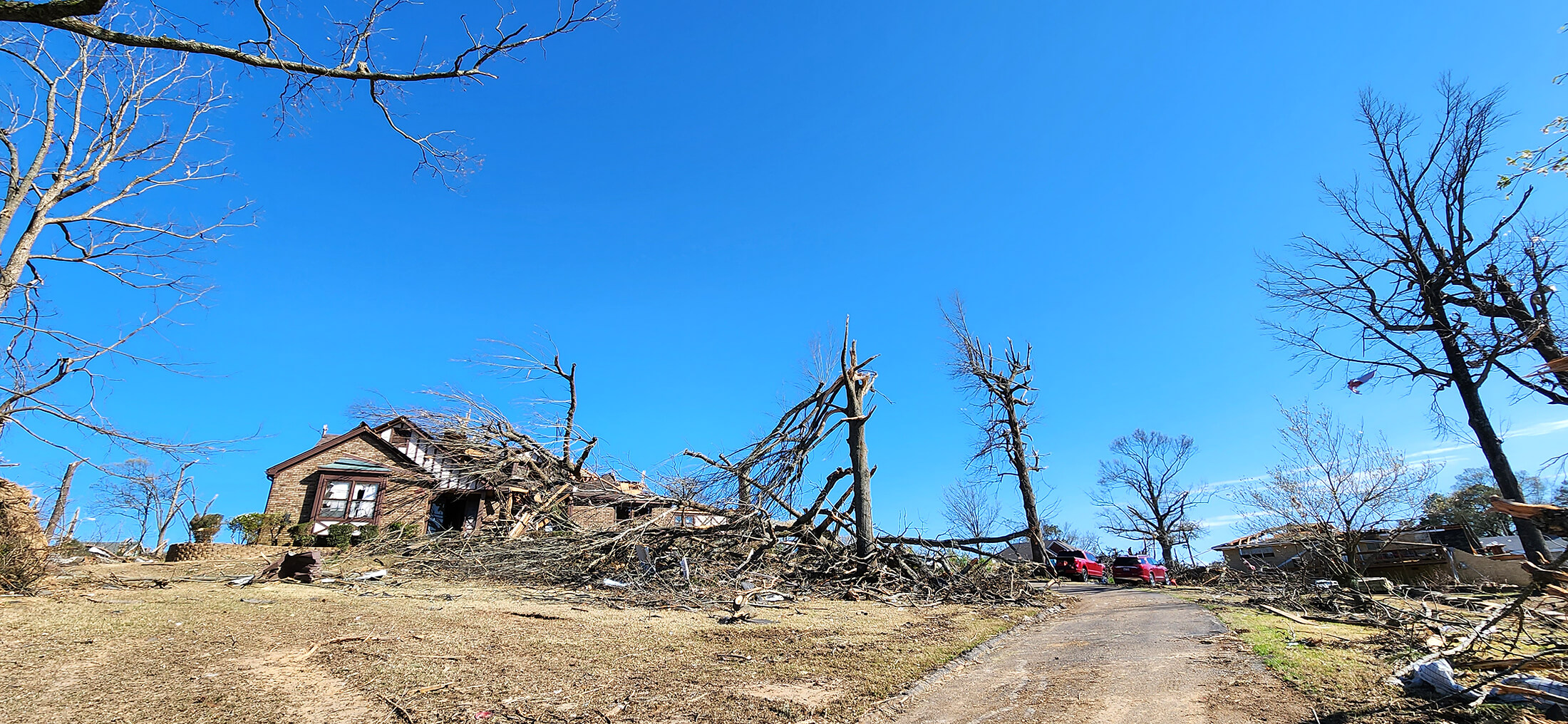 Tornado damage in Wynne, Arkansas.