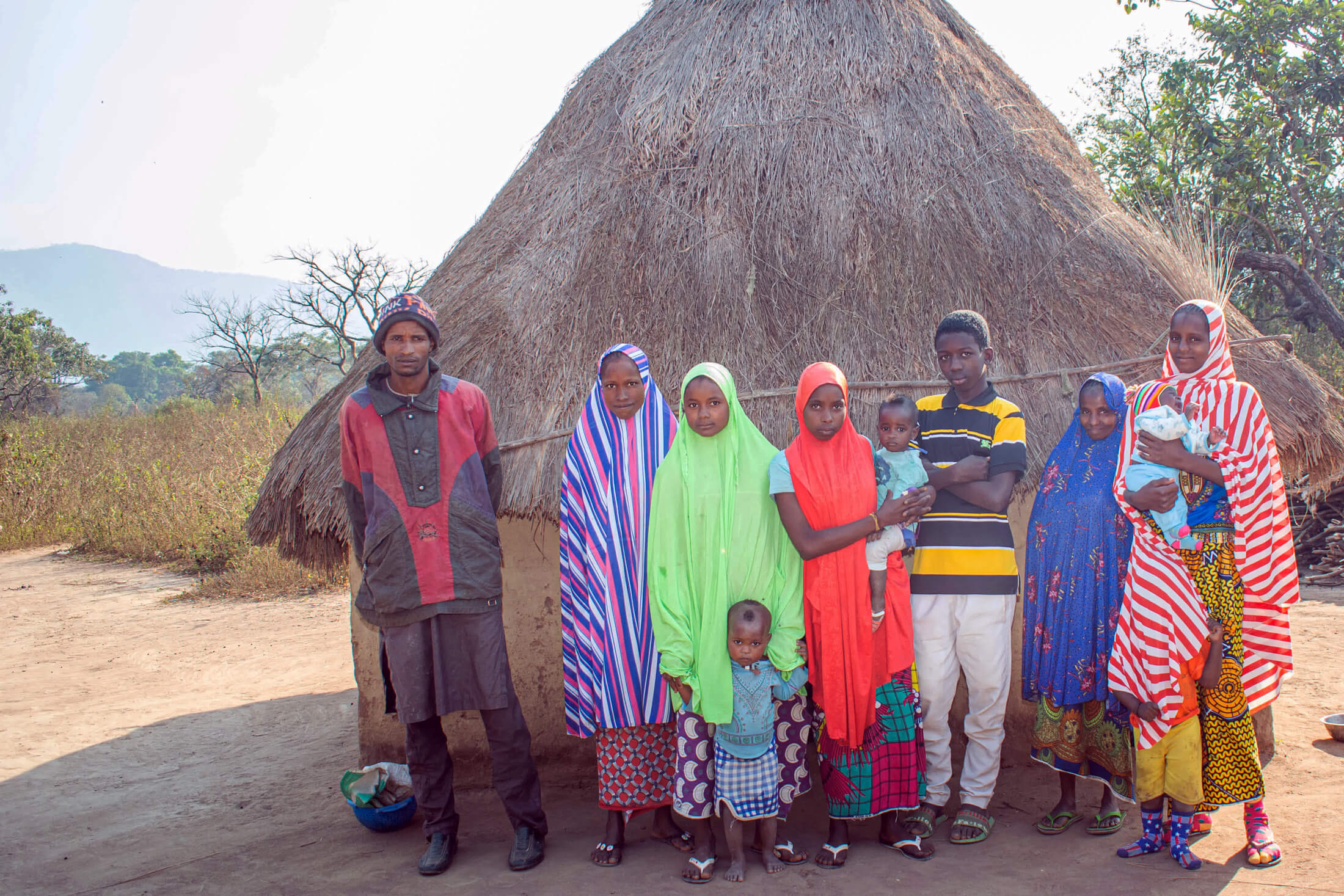 A family of Nigerian refugees in Cameroon’s Ako subdivision.