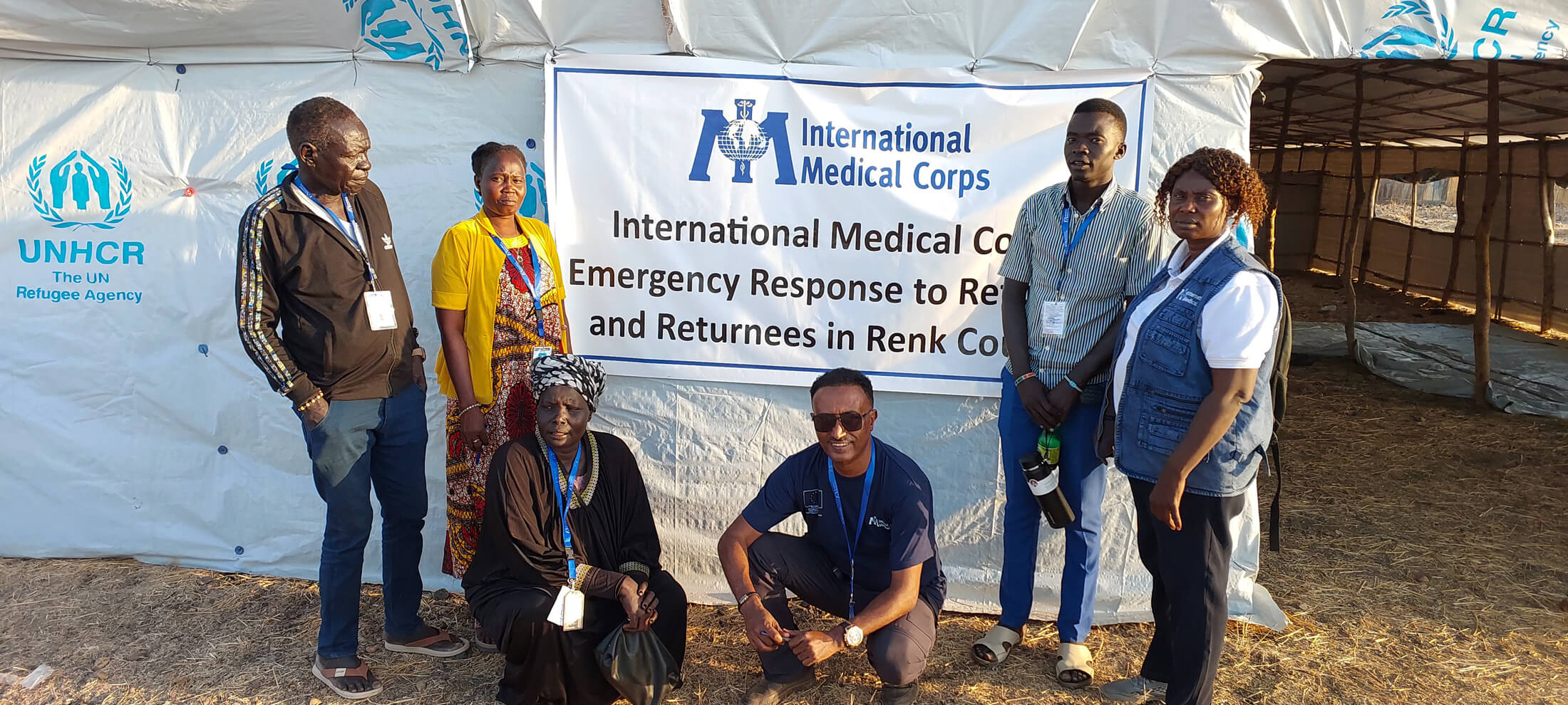 Members of the response team at Renk Transit Camp, South Sudan.
