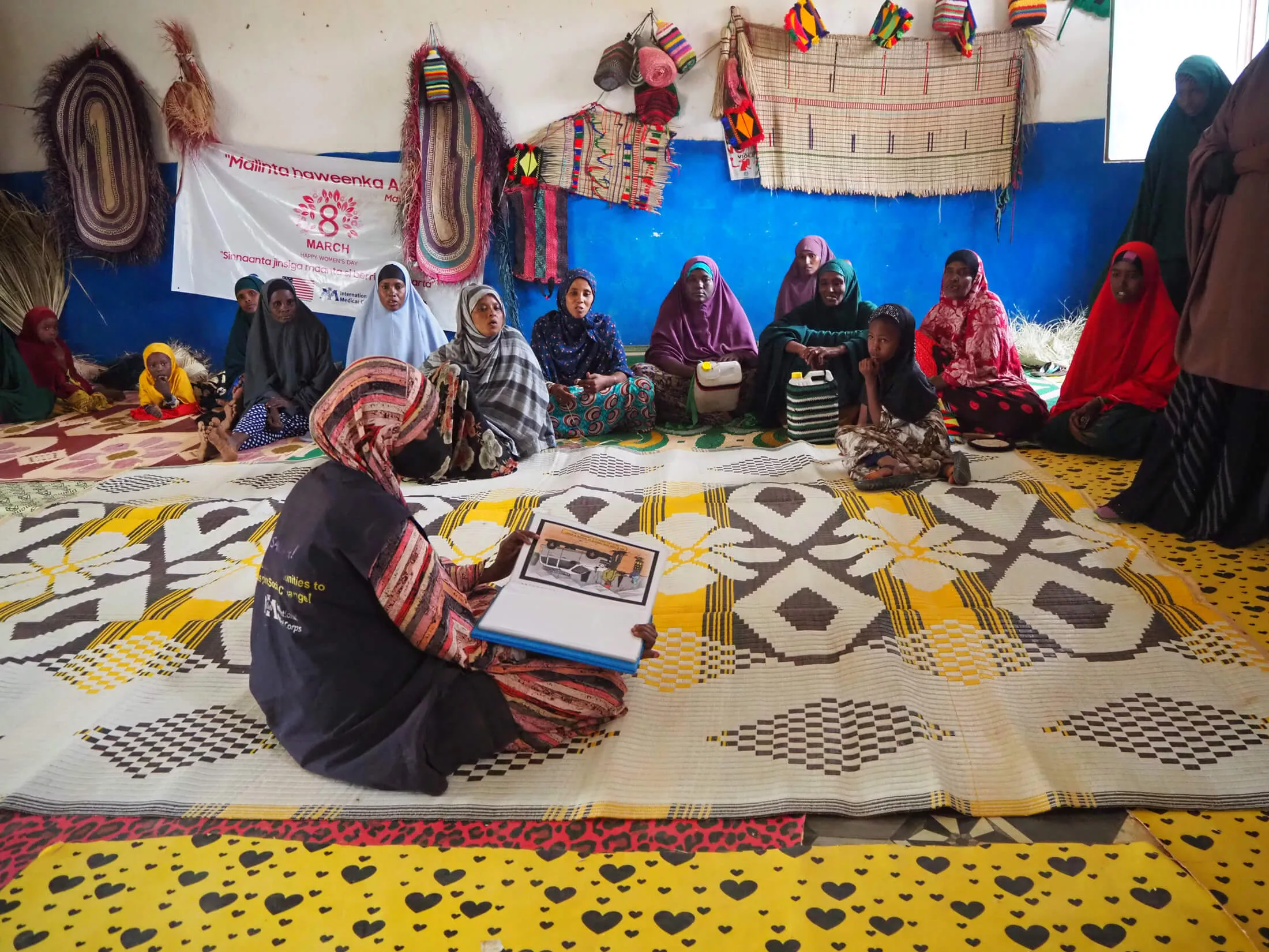 An International Medical Corps GBV Response Officer holds a briefing session in Melkadida, Ethiopia.