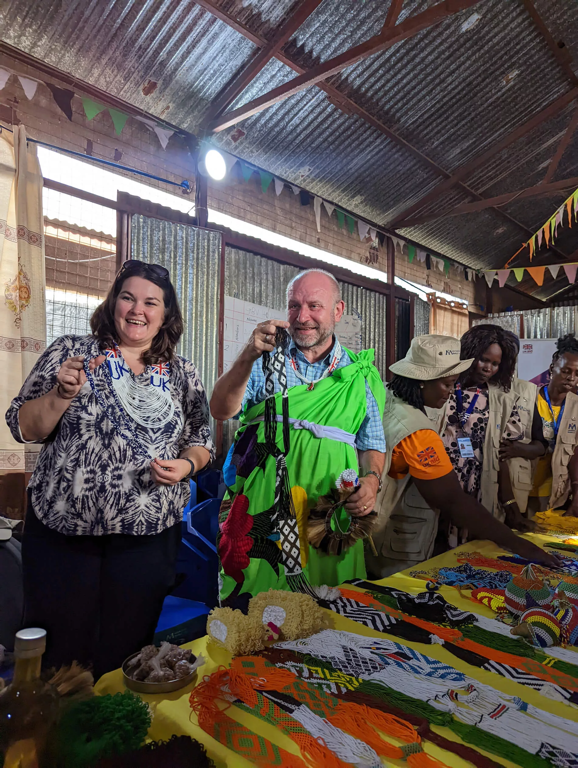 The UK Ambassador to South Sudan visits the WGSS in Malakal's camp for internally displaced persons.