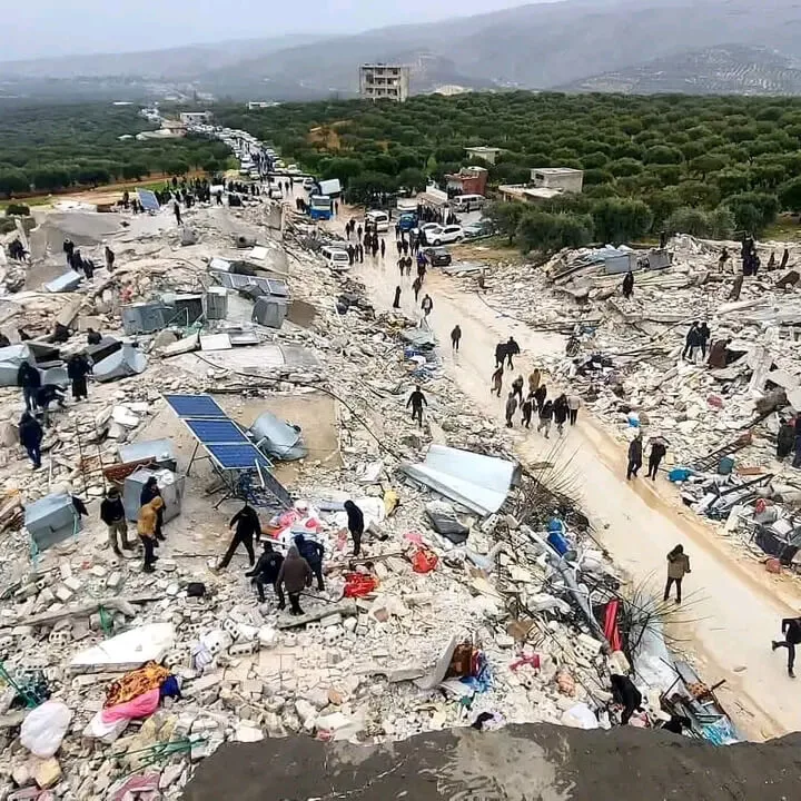 Scenes of destruction in Syria in the aftermath of the earthquakes.