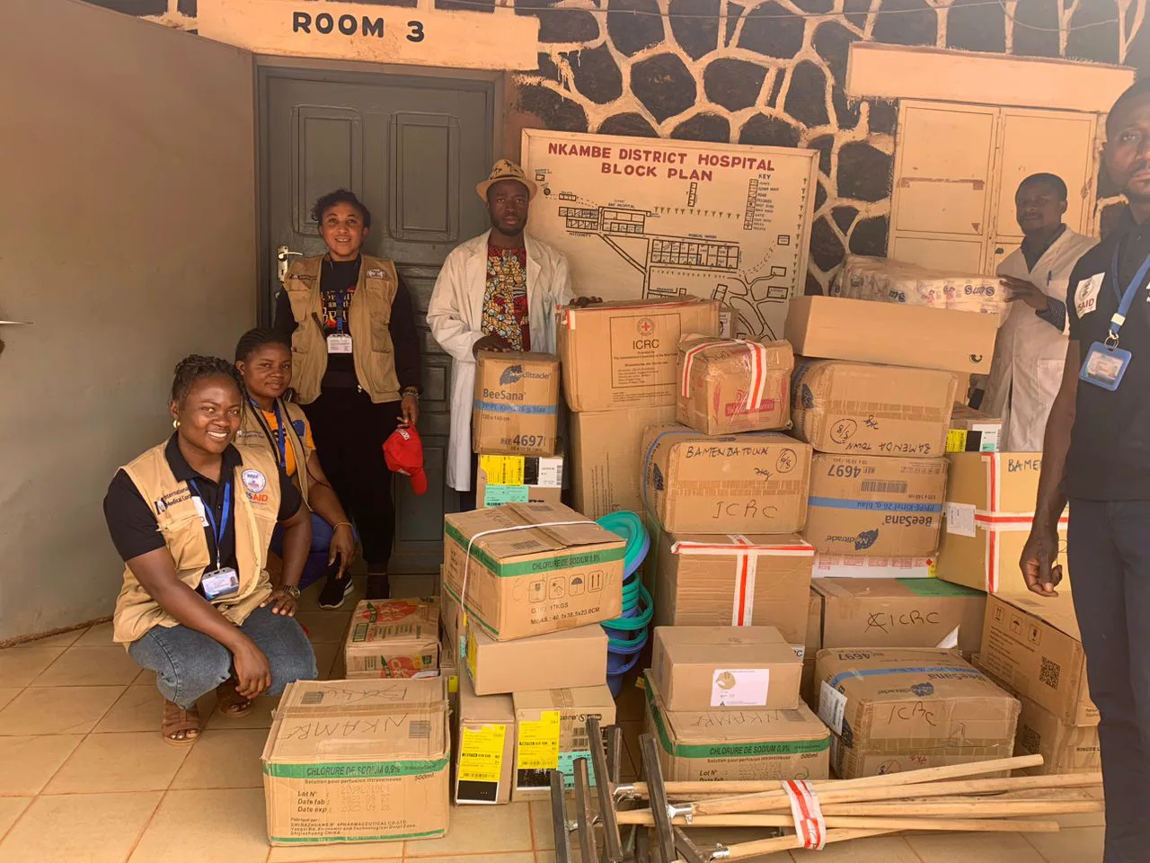Our team delivers medical supplies in response to the Nkambe explosion.